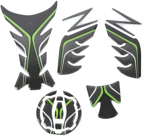 Vista 7 de Calcomanía con diseño de hueso de pescado 3D, protector compatible con cubierta de aceite de motocicleta Z900