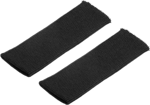 Vista 32 de MECCANIXITY Puños elásticos con bordes acanalados de 4 x 3.5 pulgadas, tela de algodón, cinta elástica para coser, color negro, 1 par