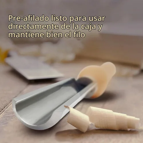 Vista 3 de 1 pulgada Desbaste Gouge para torneado de madera, herramienta de carpintería Cryo M2 HSS