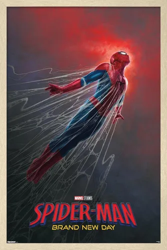 Vista 5 de Trends International Marvel Spider-Man: Brand New Day (2026) - Póster de pared de una hoja Webs, 34 pulgadas de largo x 22.4 W, versión sin marco