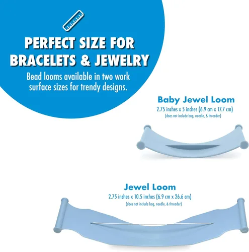 Vista 3 de Beadalon Baby Jewel Loom – Telar de joyería compacto de 2.75" x 5" para pulseras, marcadores de libros y trabajo con cuentas pequeñas