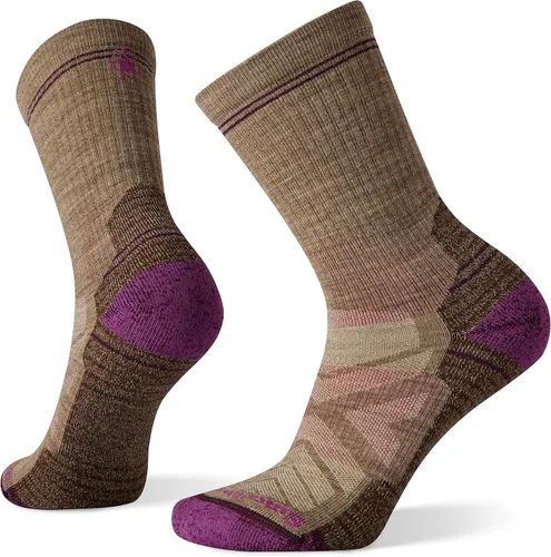 Vista 5 de Smartwool Calcetines de media caña para mujer con amortiguación ligera para caminatas Amanecer púrpura ceniza