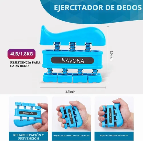 Vista 6 de 13 PCS Grip Strength Trainer Kit,Forearm and Hand Gripper Strengthener Azul