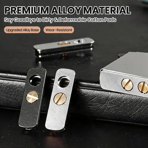 Vista 6 de Paquete de 2 juntas de metal para encendedor, kit clásico de tapa Plateado (Classic Silver)