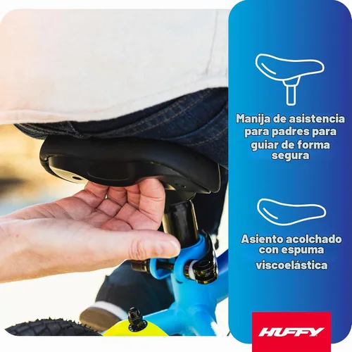 Vista 6 de Huffy 12" GRM Kids Bike with Multi-Mode Learning for Ages 3-5 Azul