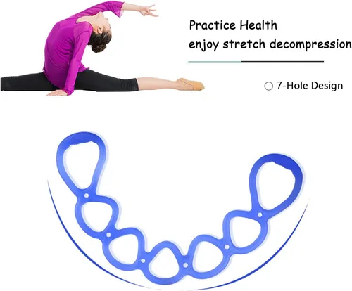 Vista 5 de Banda de ejercicio de resistencia elástica de 7 anillos, bandas de entrenamiento de BetterJonny para yoga, ejercicios de pies, piernas y brazos