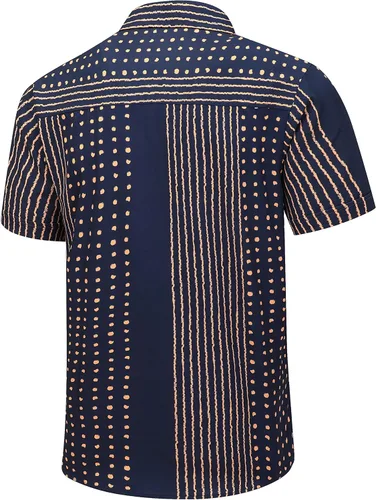 Vista 3 de Camisa hawaiana para hombre, manga corta, con botones, ropa de playa, unisex, flamencos, verano, camisas florales Aloha