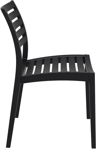 Vista 6 de Compamia Silla de comedor para patio al aire libre Ares en color negro, grado comercial