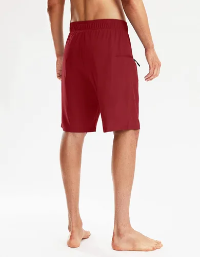 Vista 3 de Pinkbomb Traje de baño para hombre con forro de compresión de 9 pulgadas, secado rápido, pantalones cortos de natación para hombres con bolsillos
