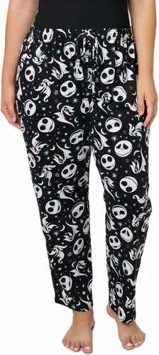 Vista 9 de Disney Pantalones de descanso para mujer, pantalones de pijama de algodón con estampado completo