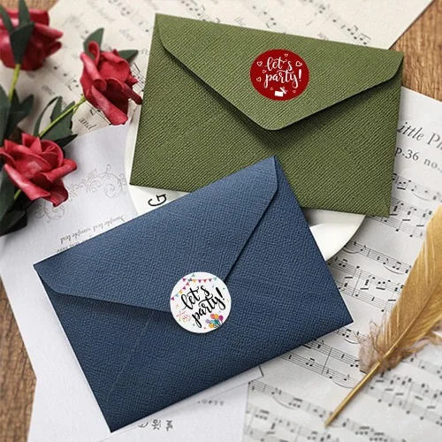 Vista 5 de REWIDPARTY Rollos de calcomanías para niños y adultos, decoraciones de cumpleaños, aniversario y fiestas navideñas (500 por rollo)