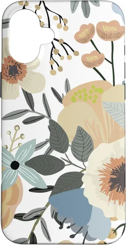 Vista 22 de iPhone 16 Boho Wildflower Garden Earth Tone Botanical Floral Pattern Case