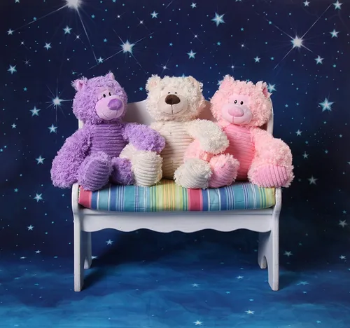 Vista 9 de Oso de peluche morado de 14 pulgadas