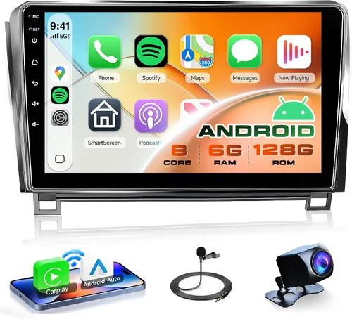 Vista 12 de 4G + 64G Rimoody Carplay - Radio inalámbrica para automóvil para Toyota Tundra 2007-2013, Android 15 estéreo de coche para Toyota Sequoia 2008-2018