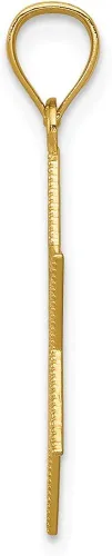Vista 2 de Colgante judío de la suerte con estrella de David de talla diamante de oro amarillo sólido de 14 k 0.984 in, Metal