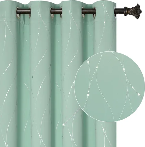 Vista 62 de BUHUA - Paneles de cortinas opacas para sala de estar, cortinas grises con aislamiento térmico, cortinas de ventana para dormitorio - 72 pulgadas