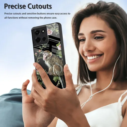 Vista 193 de Funda para Motorola Moto Edge 2022, cubierta trasera de vidrio templado con protector de pantalla, funda protectora a prueba de golpes para Motorola