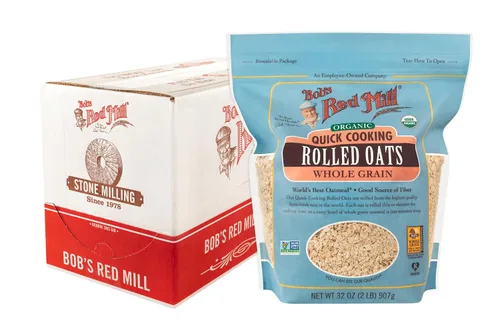 Vista 10 de Bob's Red Mill - Copos de avena orgánicos de cocción rápida , 16 onzas (paquete de 4)