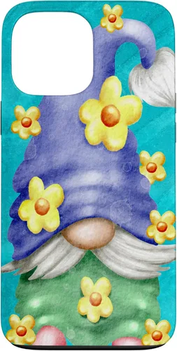 Vista 24 de Floral Spring Gnome for Garden Mom and Summer Cute Flower Case for iPhone 17