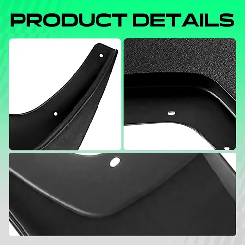 Vista 8 de YHTAUTO Protectores contra salpicaduras para GMC Sierra 1500 (Limited), Sierra 2500/3500 HD, con modelo de rueda trasera única, accesorios