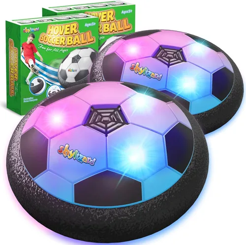 Vista 9 de ShyLizard Balón de Fútbol Hover, Regalos de Juguetes para Niños de 3, 4, 5, 6, 7, 8 Años, Balón de Fútbol Infantil con Energía de Aire y Luz LED