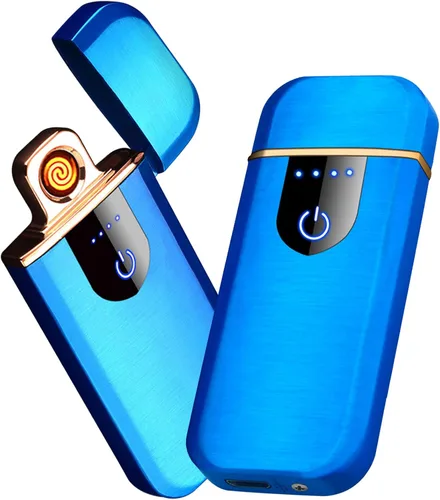Vista 15 de Encendedor electrónico, encendedor eléctrico inteligente, mini encendedor recargable USB con ignición táctil de doble lado, encendedor sin llama a