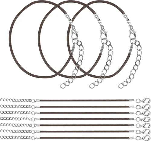 Vista 21 de MECCANIXITY 10 cordones de pulsera verde militar, pulsera de amistad ajustable de 9 pulgadas, cordón de poliéster encerado de 0.059 in con cierre