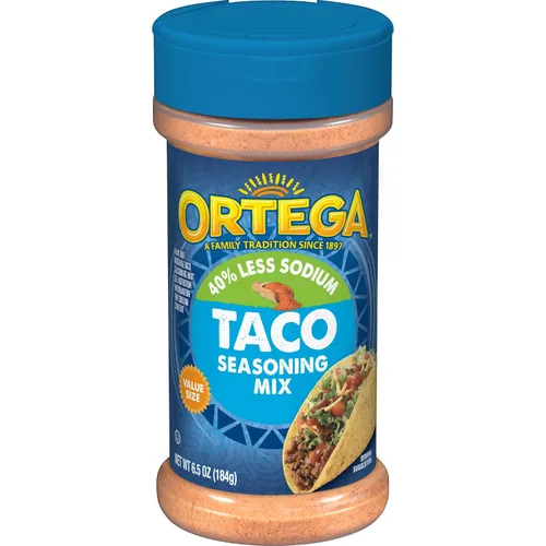 Vista 10 de Ortega Mezcla de condimentos, 40% menos de tacos de sodio, 1 onza