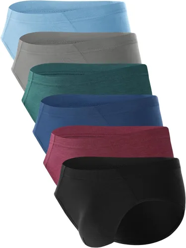 Vista 12 de BAMBOO COOL Men's Underwear Briefs No-Roll Waistband Underwear Breathable Briefs with 3D Pouch Tagless Panties for Men Negro (paquete de 3)