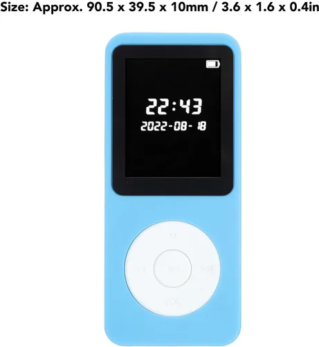 Vista 4 de Reproductor de MP3, pantalla LCD de 1.77 pulgadas Bluetooth 5.0 reproductor de música para niños, altavoz integrado, reproductor de música portátil