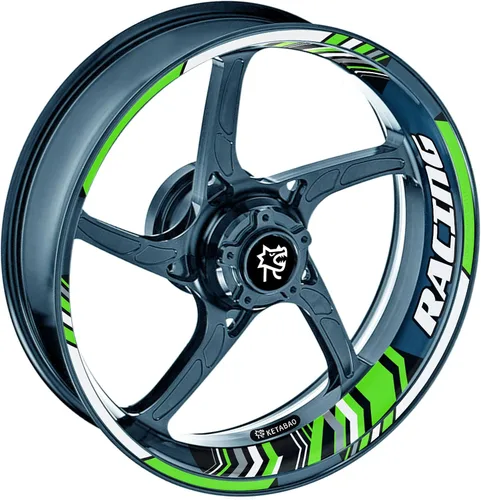 Vista 12 de KETABAO Paquete de calcomanías para llantas de rueda de 17 pulgadas compatibles con ZX10R ZX10RR ZX6R 636 Z900 Z1000 Z650 Ninja 400 18 19 azul