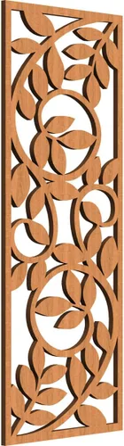 Vista 138 de 9 3/8"W x 24 3/8"H x 1/4"T Utica Decorativo Fretwork Madera Paneles de Pared, Abedul