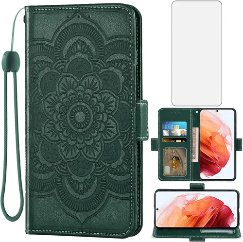 Vista 9 de Asuwish Funda de teléfono para Samsung Galaxy S23 Plus 5G con protector de pantalla de vidrio templado y tarjetero de cuero con tapa para tarjetas