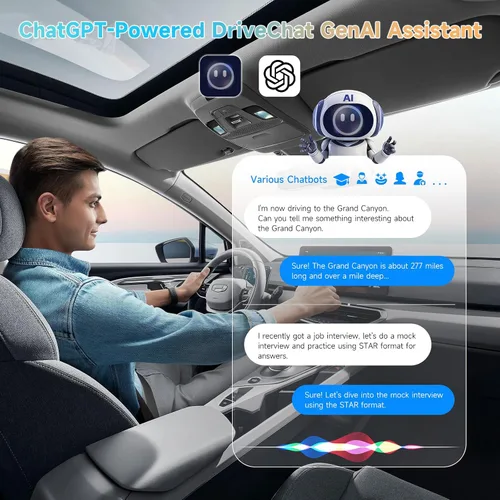 Vista 3 de Adaptador inalámbrico CarPlay Android Auto - Caja de video mágica inteligente con sistema multimedia Android integrado, disfruta de aplicaciones
