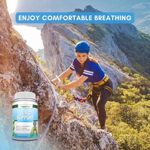 Vista 3 de NutriONN Desintoxicación y limpieza pulmonar - Ideal para fumadores - Extra fuerte - Suplementos 100% herbarios de salud pulmonar - Apoyo