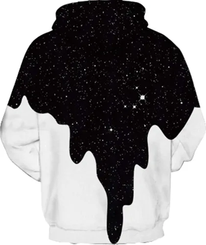 Vista 2 de BarbedRose Sudadera unisex con estampado digital 3D con capucha, diseño de galaxia