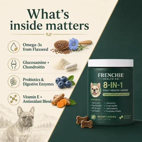 Vista 9 de Masticables diarios 8 en 1, 60 unidades, masticables de bienestar diario para perros, golosinas masticables suaves para perros, fórmula diaria