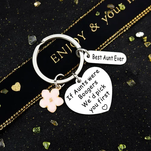 Vista 3 de Regalos de Navidad para mujeres y adultos, regalos de cumpleaños para mujeres de sobrina, sobrino, tías únicas, accesorios para llaves para el día