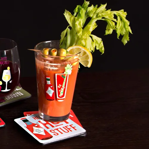 Vista 5 de Pavilion Gift Company - Eat, Drink & B. Mary - Bloody Mary - Vaso de 16 oz