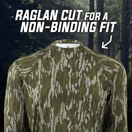 Vista 5 de Camisas Mossy Oak de caza para hombre, de manga larga, con camuflaje