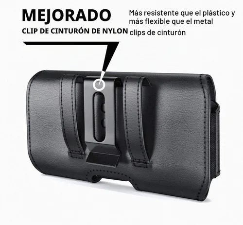 Vista 3 de DeBin Funda para Galaxy S25 S24 5G S23, S22, S21, S20, S10, S9, A10e, A01, Note 10, Funda para cinturón de teléfono celular Funda con clip