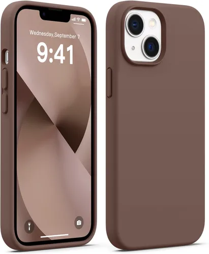 Vista 16 de AOTESIER Funda compatible con iPhone 13, [Serie Slim de silicona] Funda protectora de cuerpo completo a prueba de golpes con forro de microfibra