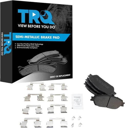 Vista 202 de TRQ Pastillas de freno delanteras semi metálicas compatibles con Ford Expedition 2018-2021 F-150 2018-2020 Lincoln Navigator 2018-2022