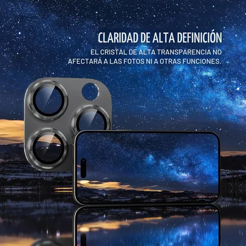 Vista 5 de Choiche Compatible con iPhone 16 Pro/iPhone 16 Pro Max, protector de lente de cámara brillante con protector de pantalla de lente de vidrio templado