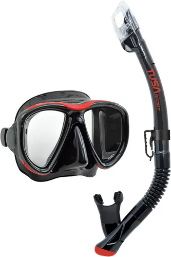 Vista 5 de TUSA Combo de máscara deportiva Powerview y snorkel seco para adultos