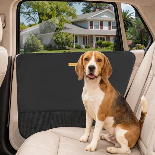 Vista 7 de Paquete de 2 accesorios de viaje para perros, funda protectora de asiento de puerta para vehículo, protector de arañazos de mascotas, protector