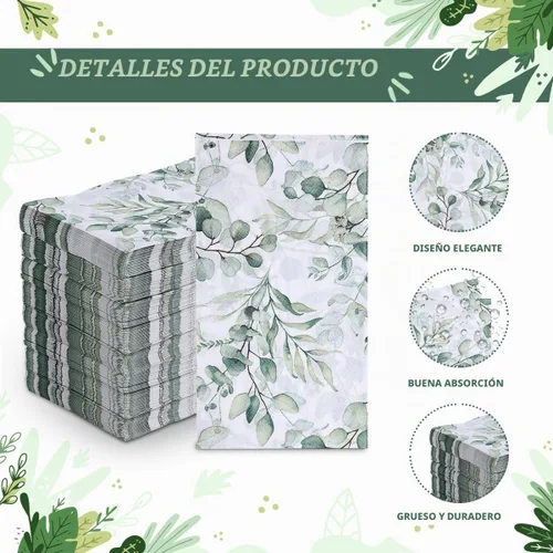 Vista 3 de 100 servilletas de papel para invitados, toalla de mano desechable para baño