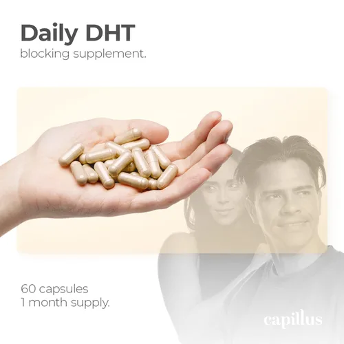 Vista 6 de Capillus Bloqueador de DHT para mujeres para el crecimiento del cabello DHT bloqueador para hombres, vitaminas para el cabello para la pérdida
