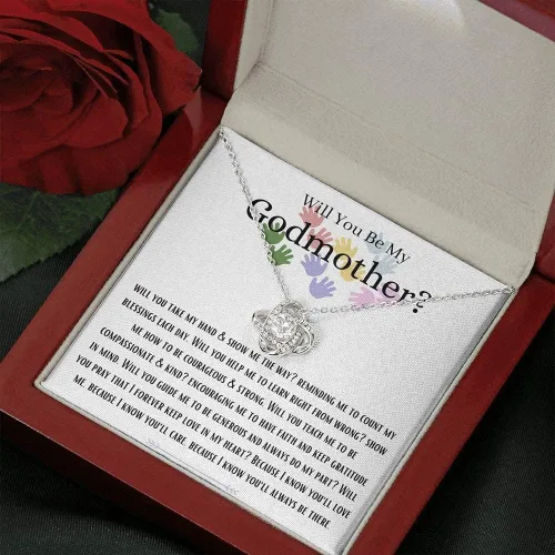 Vista 4 de Love Knot, Will You Be My Godmother - Juego de caja de regalo para futura madrina, regalo de madrina, propuesta de madrina, madrina de hadas