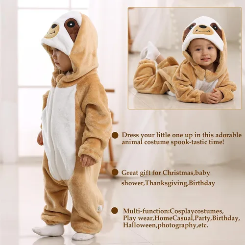 Vista 7 de TONWHAR Kid's and Toddler's Costume Baby Animal Outfit Baby Boys' Girls' One-Piece Rompers Jumpsuit